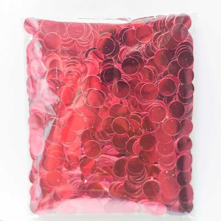 Metallic Foil Confetti Red