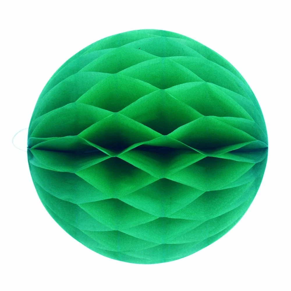 Paper Honeycomb Balls Green