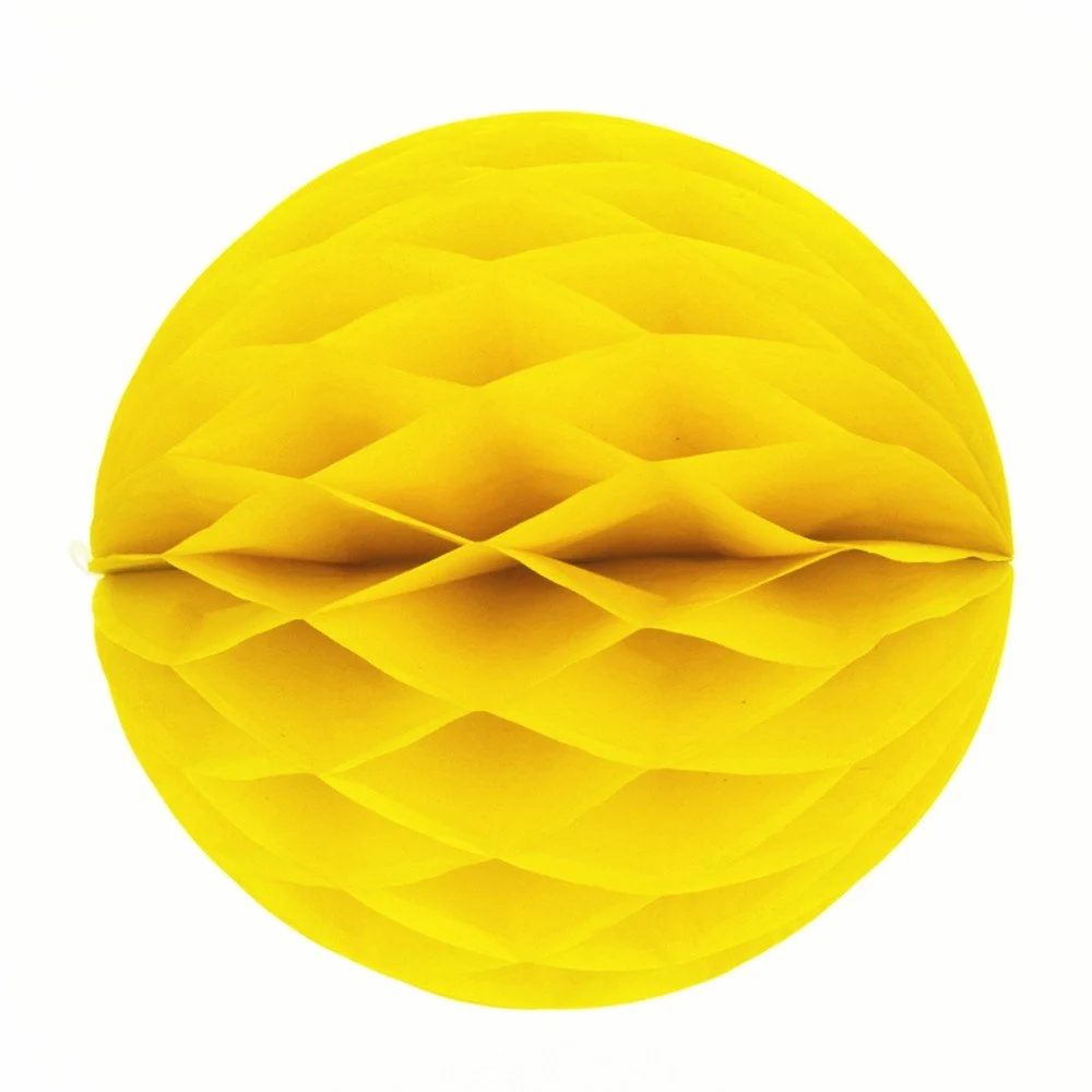 Paper Honeycomb Balls Yellow