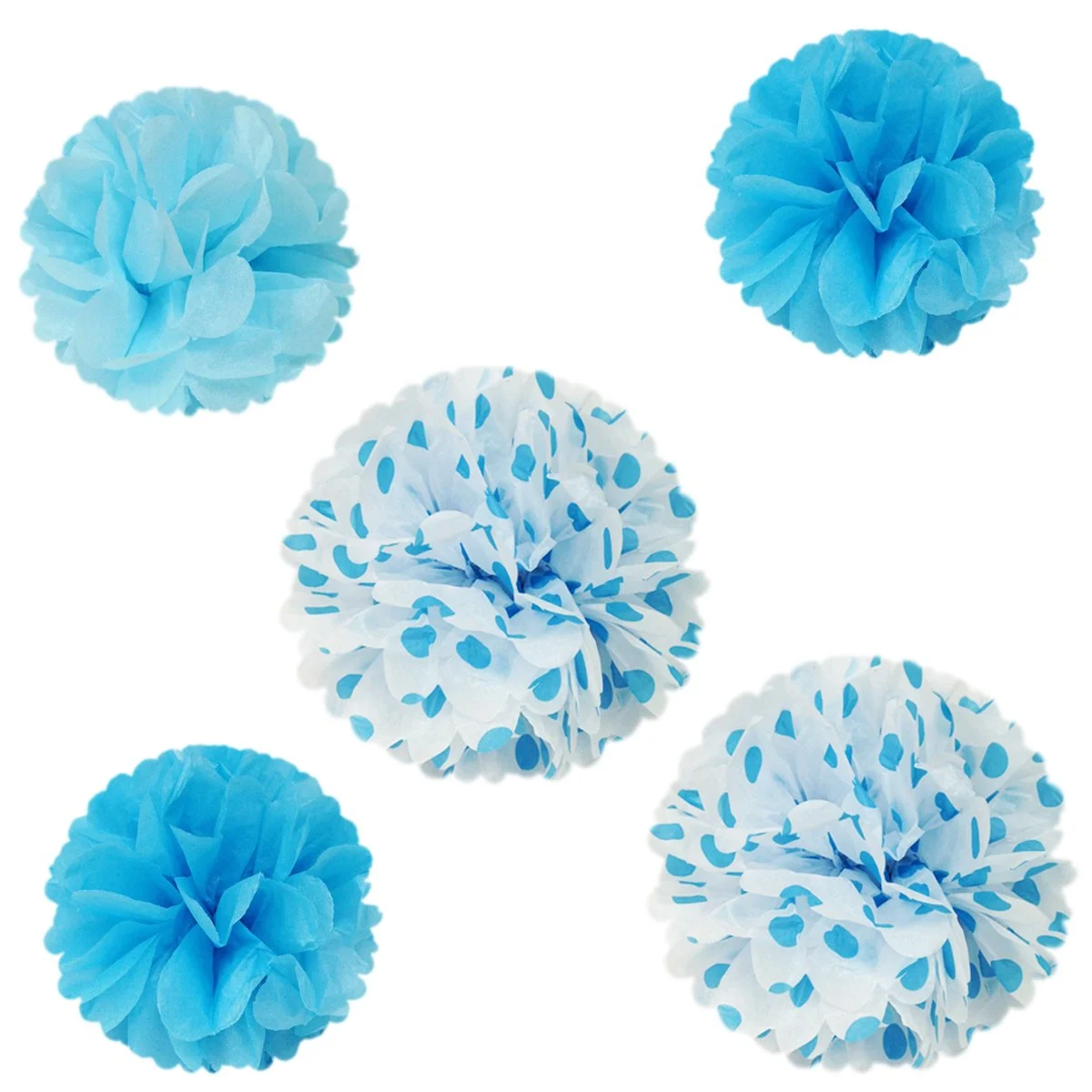 Polka Dots Paper Pom Poms