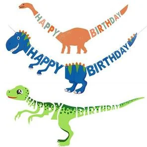 Dinosaur Birthday Paper Banner
