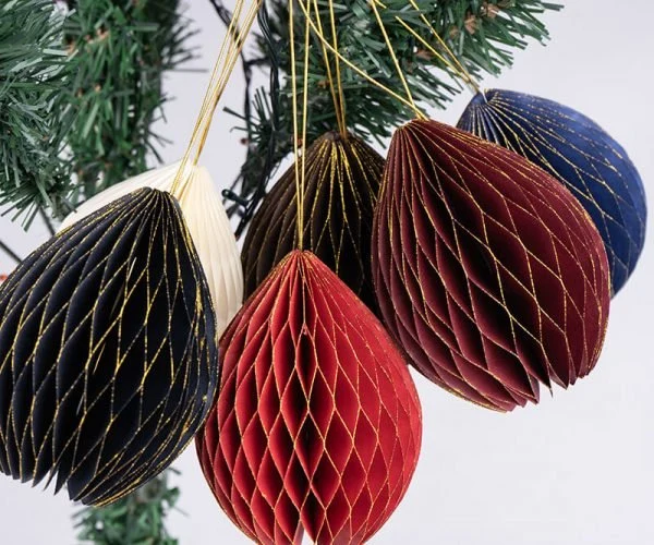 Honeycomb Hanging Christmas Ornaments