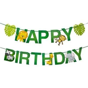 Tropical Birthday Paper Banner