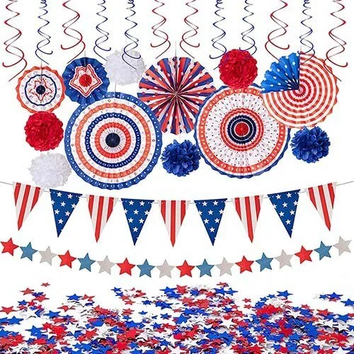 Independence Day paper decoration assortment 2
