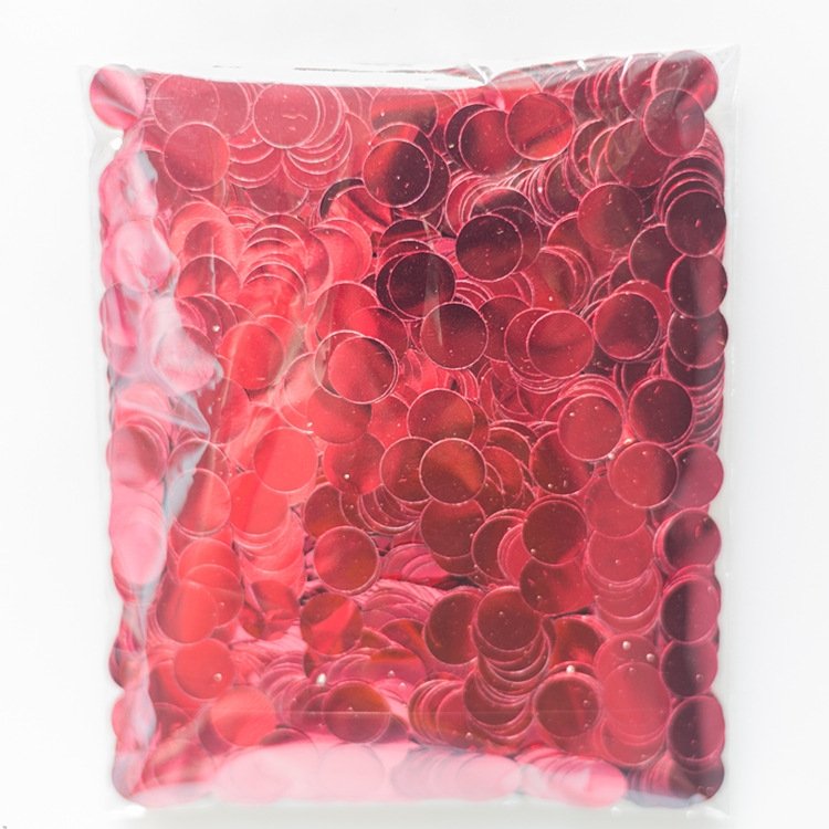 Metallic Foil Confetti Red
