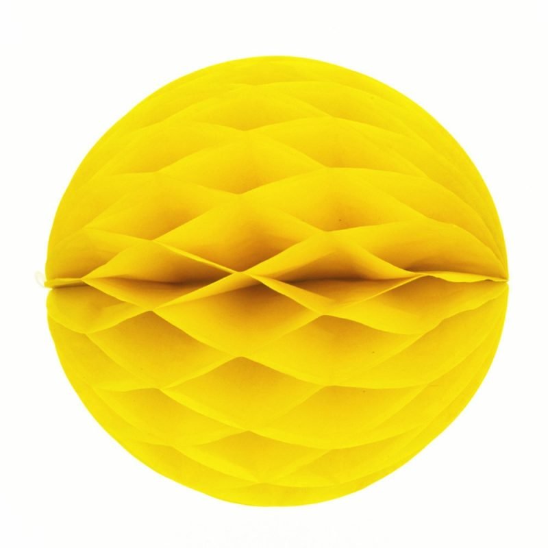Paper Honeycomb Balls Yellow