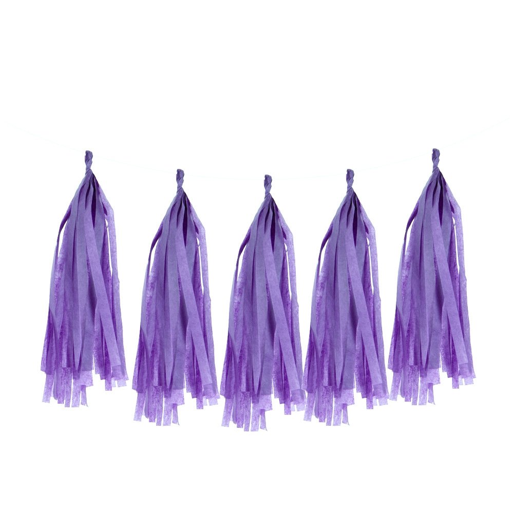 Tissue Tassel Garlands Light Purple